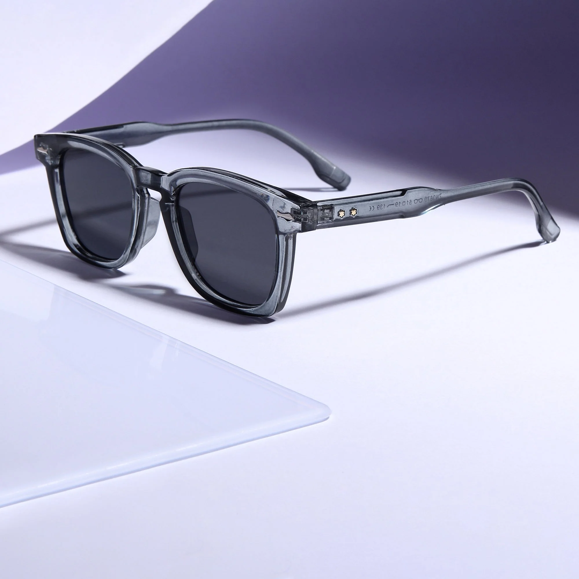 Michel Grey Black Square Sunglasses - Image 5