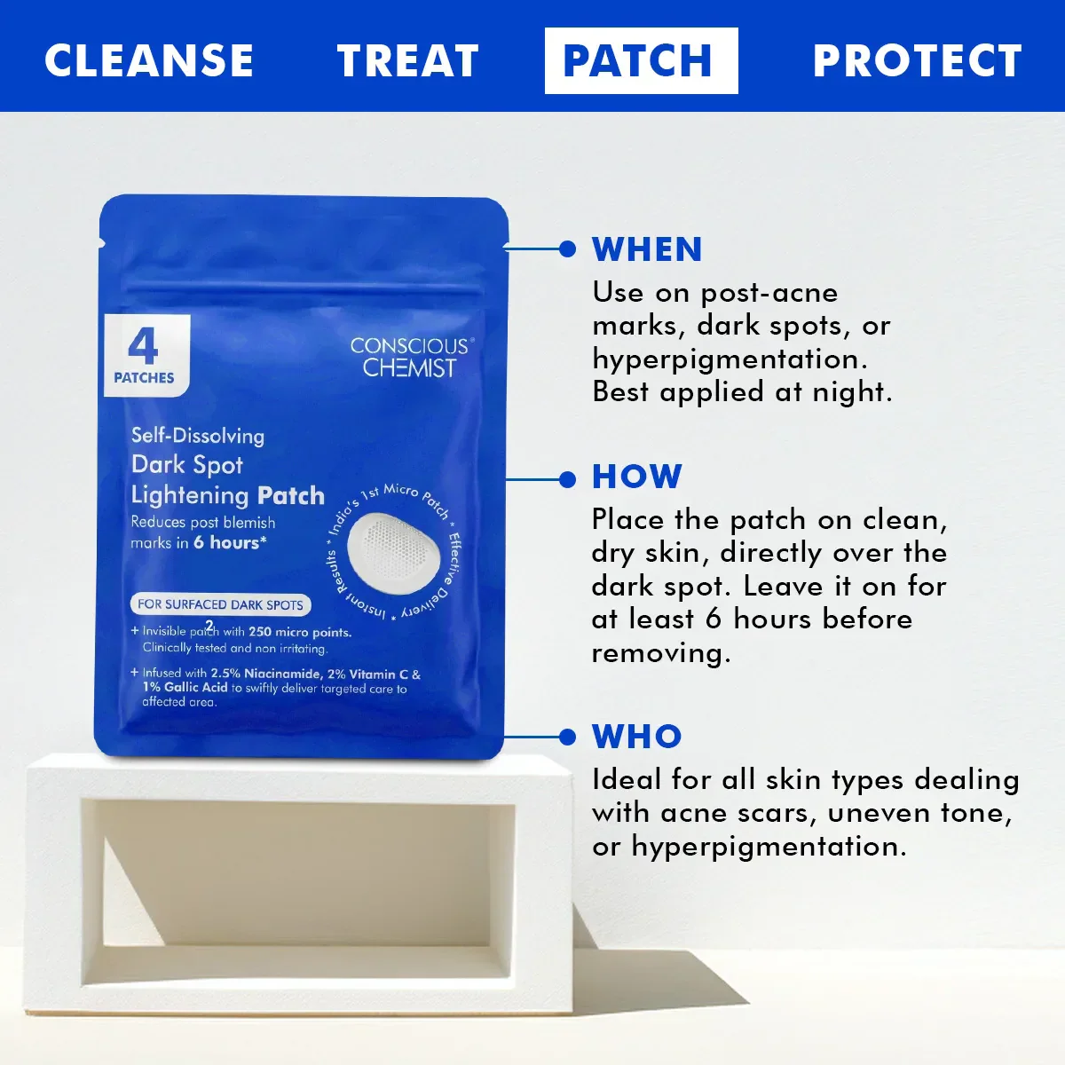 Microneedle Patch For Dark Spot Removal | 4 Patches | CK - Image 8