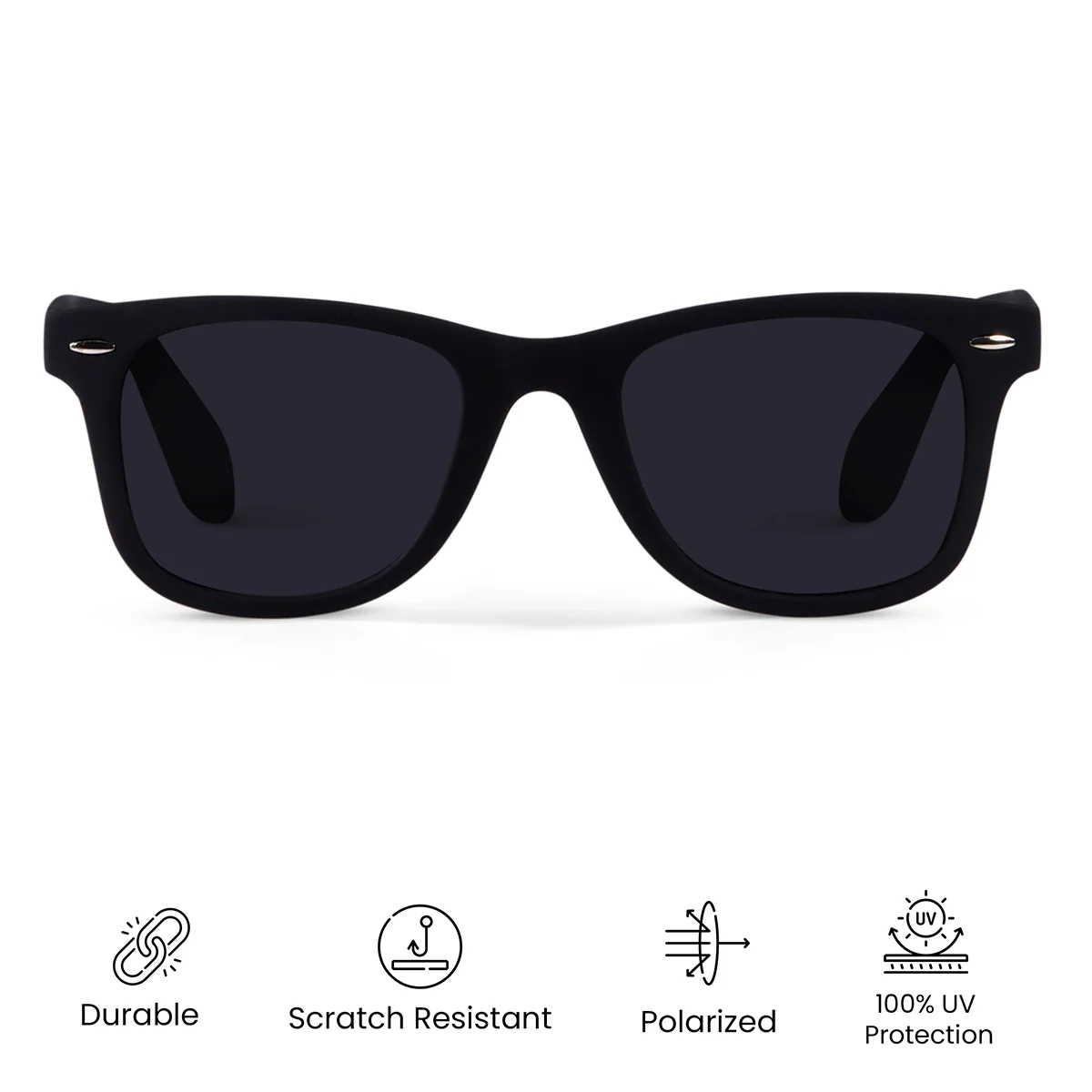Midnight Polarized Wayfarer Sunglasses - Image 4