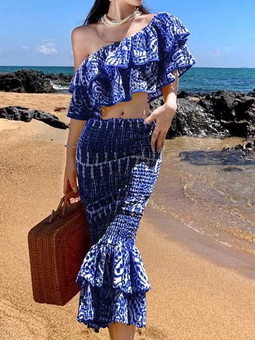 Mimi Eyelet Mermaid CoOrd Skirt Set - Image 2
