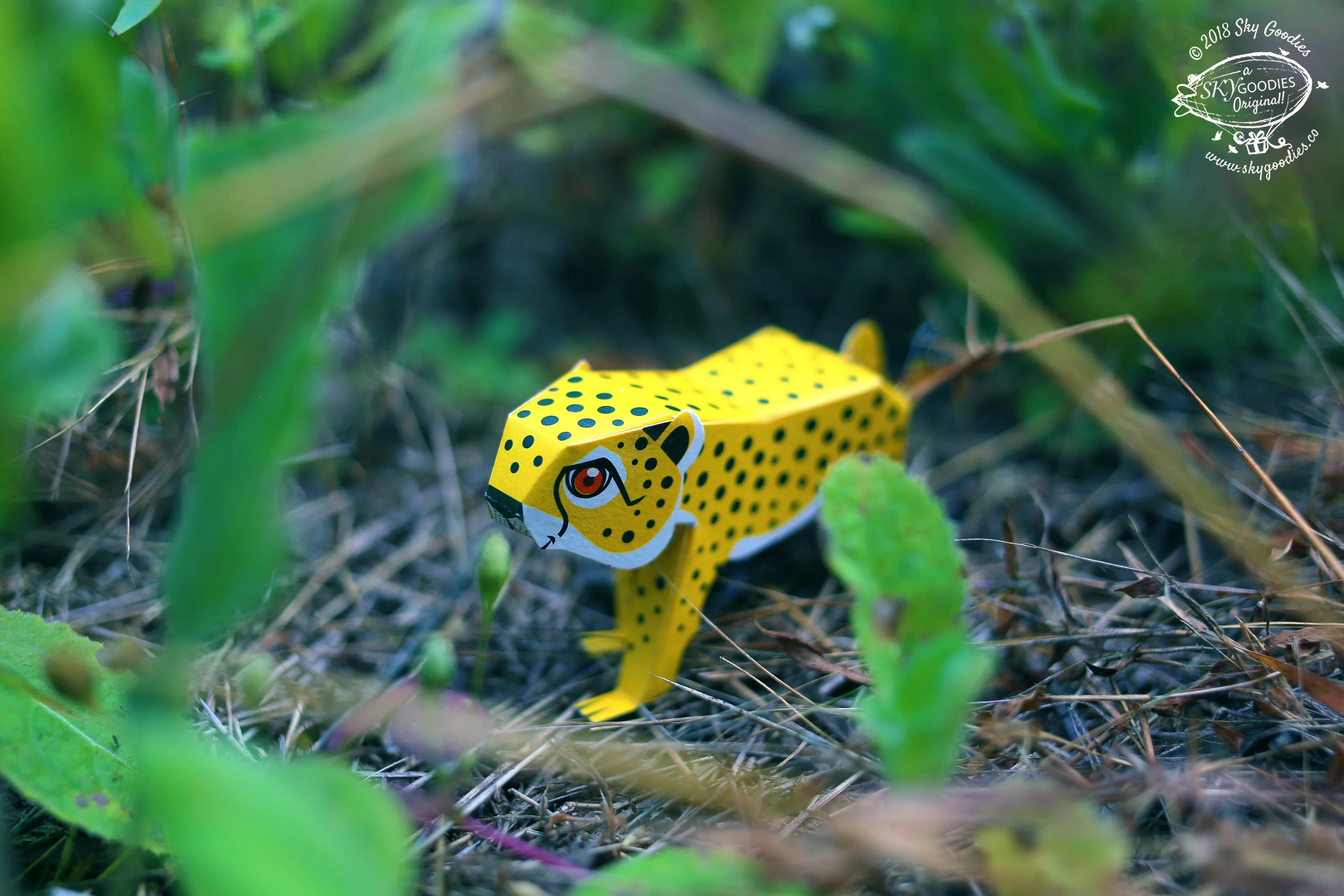 Mini Cheetah Animal Paper Craft Kit - Image 4