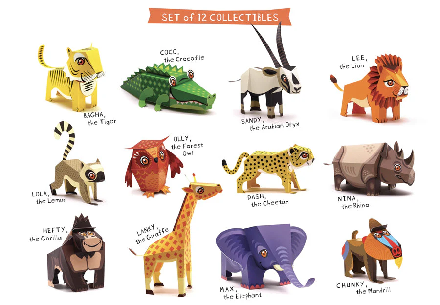 Mini Crocodile DIY Animal Paper Craft Kit - Image 4