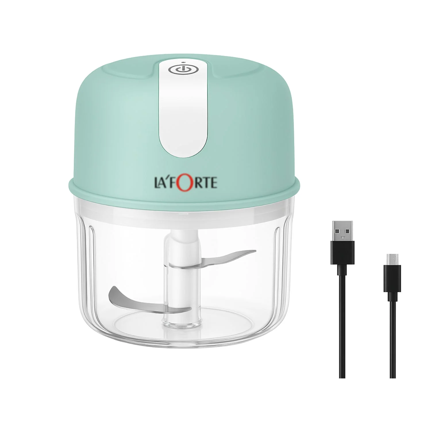 Mini Electric Chopper | Rechargeable | 250ml | Compact & Portable | Powerful Stainless Steel Blades | Onion, Garlic, Veggies & More - Image 2