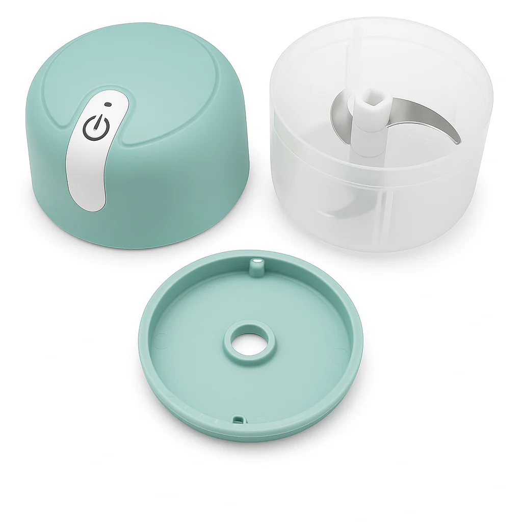 Mini Electric Chopper | Rechargeable | 250ml | Compact & Portable | Powerful Stainless Steel Blades | Onion, Garlic, Veggies & More - Image 4