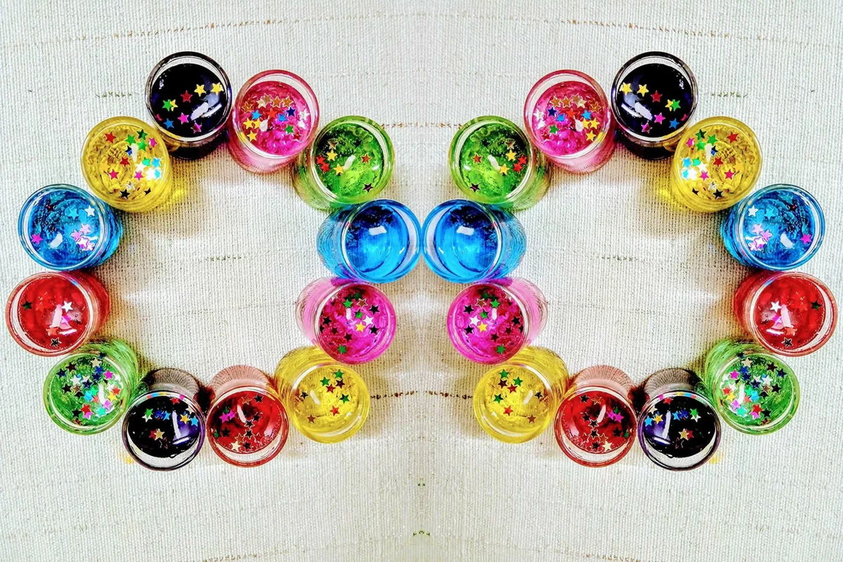 Mini Gel Wax glass Jelly Candle Pack of Mixed Color (Pack of 24)