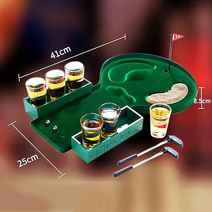 Mini Golf Drinking Game Indoor Tabletop Games Wine Rack Set 1pc - Image 6