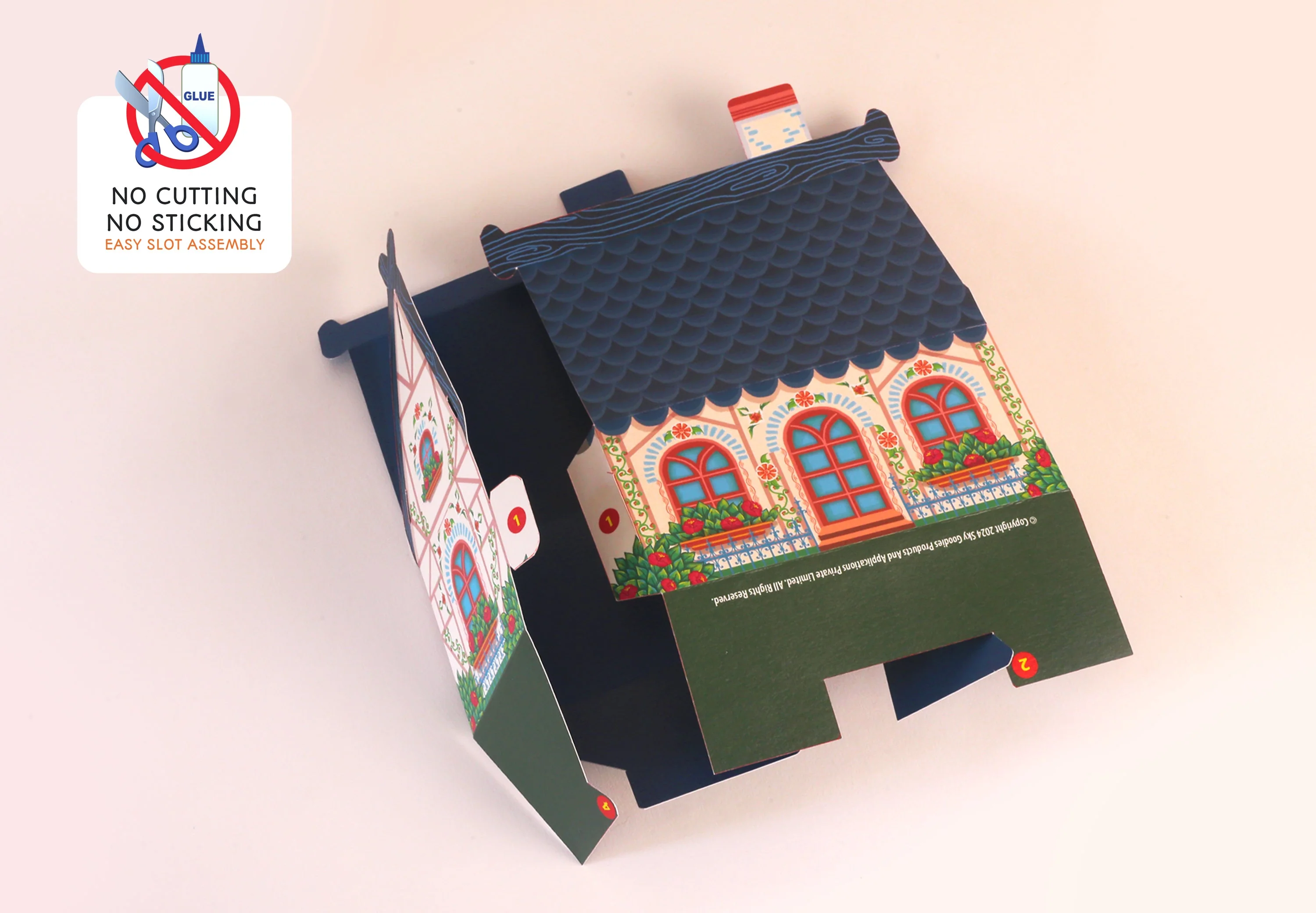Mini Happy Home Desk Calendar 2025 DIY Paper Craft Kit - Image 3