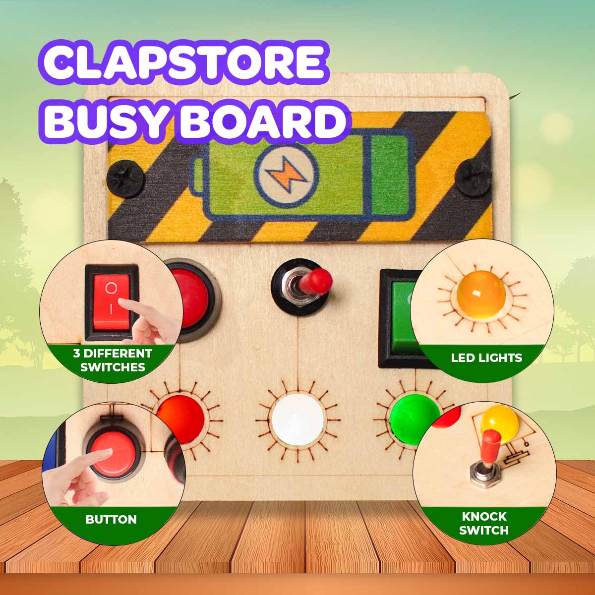 Mini Switch Montessori Busy Board-V4 - Image 2
