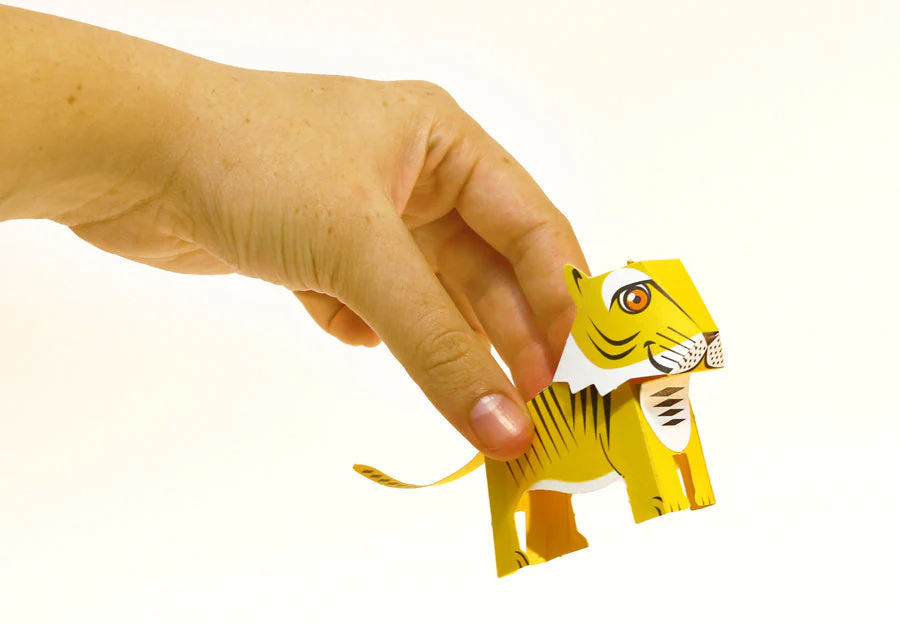 Mini Tiger DIY Animal Paper Craft Kit - Image 4