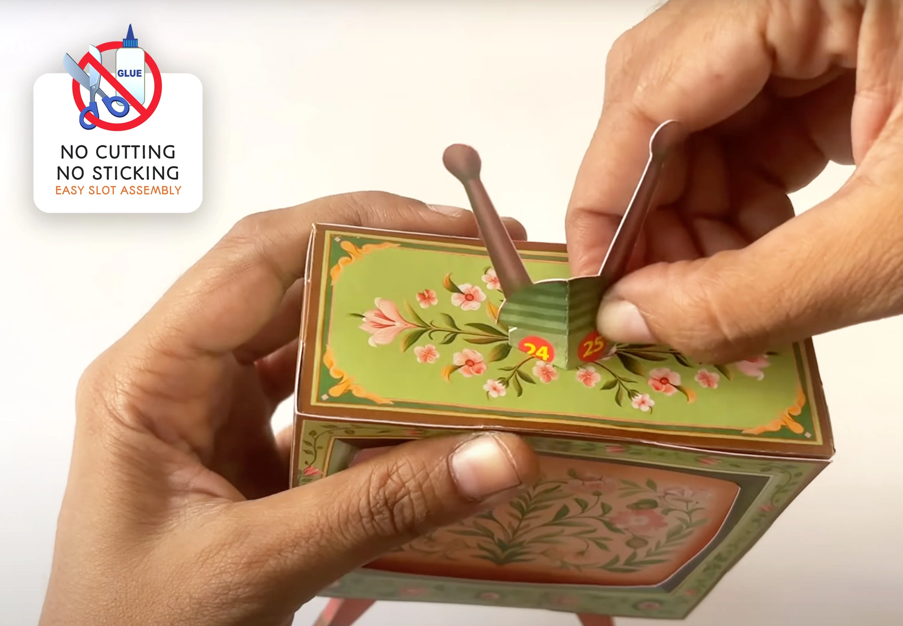 Mini TV Desk Calendar 2025 DIY Paper Craft Kit - Image 5