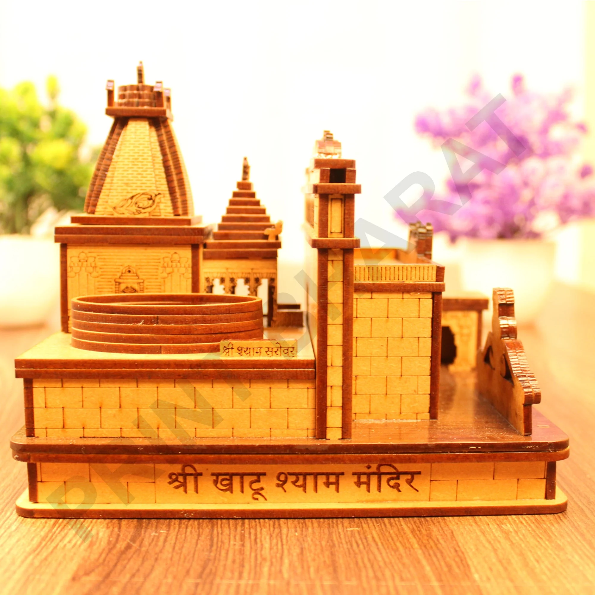 Miniature Temple Handmade, Khatu Shyam Tample -3D Replica, Religious Gifts, Indian Pooja Decor, Home Decor Length: 15 cm,Widht: 12.5 cm,Height: 13 cm - Image 2