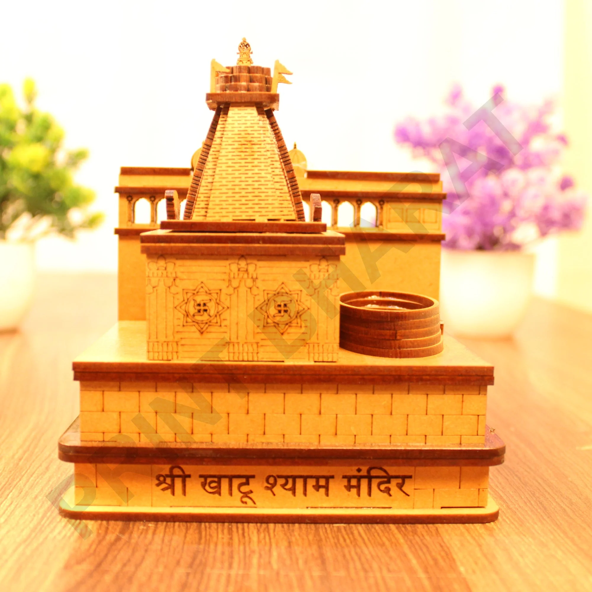 Miniature Temple Handmade, Khatu Shyam Tample -3D Replica, Religious Gifts, Indian Pooja Decor, Home Decor Length: 15 cm,Widht: 12.5 cm,Height: 13 cm - Image 3