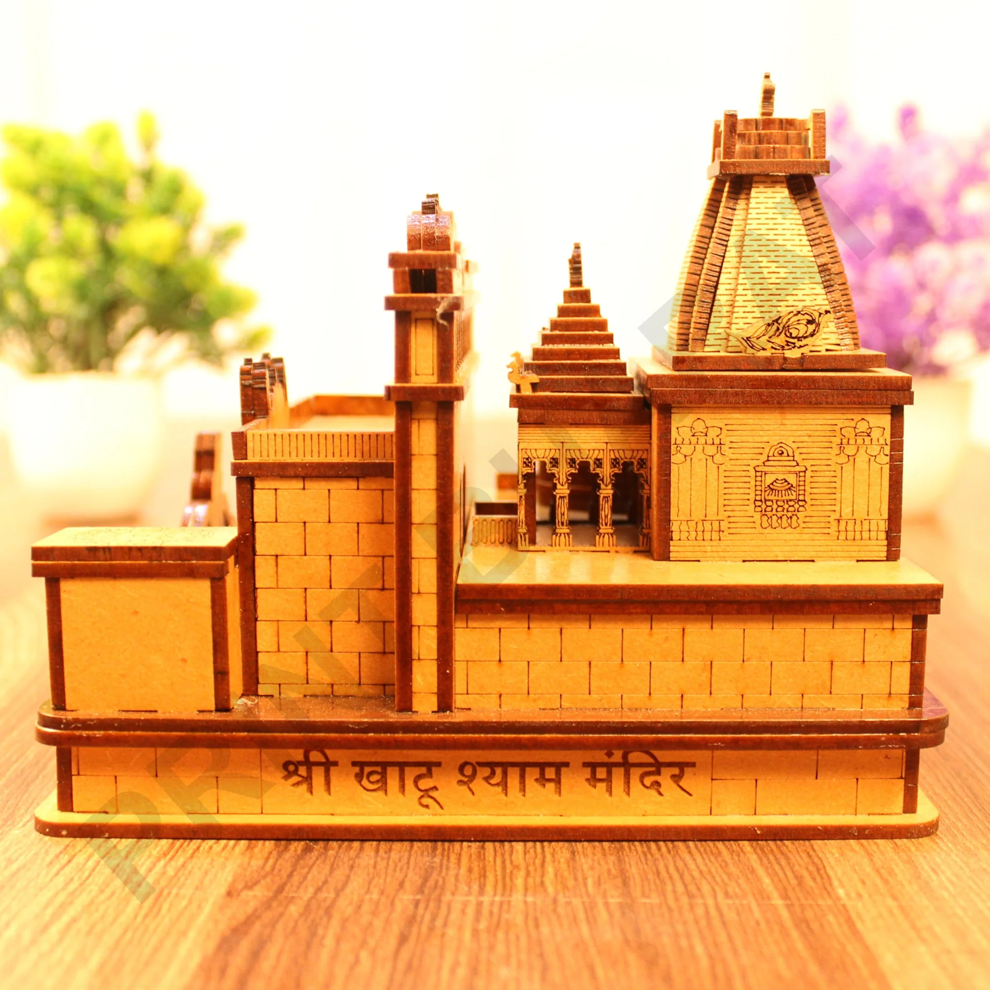Miniature Temple Handmade, Khatu Shyam Tample -3D Replica, Religious Gifts, Indian Pooja Decor, Home Decor Length: 15 cm,Widht: 12.5 cm,Height: 13 cm - Image 4