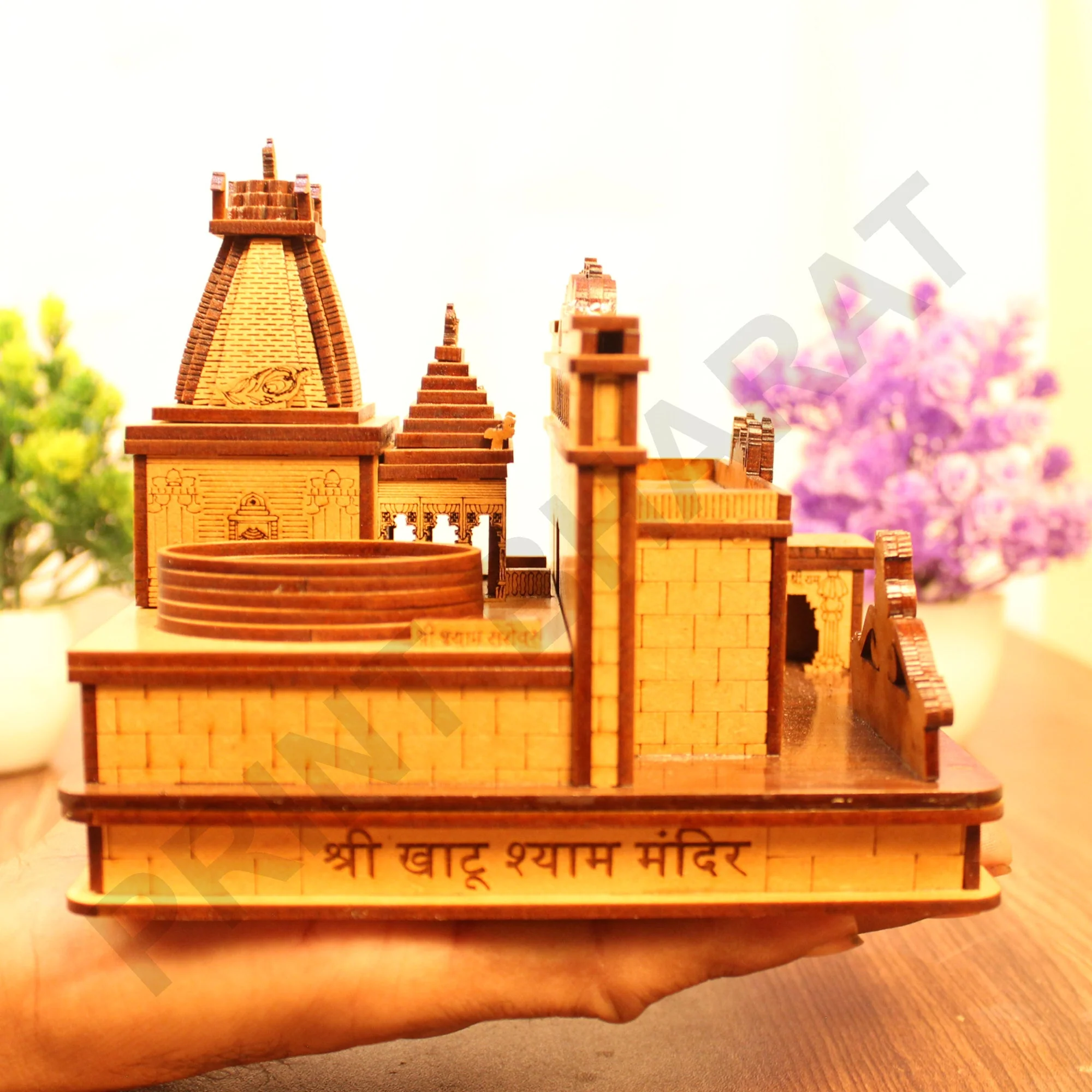 Miniature Temple Handmade, Khatu Shyam Tample -3D Replica, Religious Gifts, Indian Pooja Decor, Home Decor Length: 15 cm,Widht: 12.5 cm,Height: 13 cm - Image 8