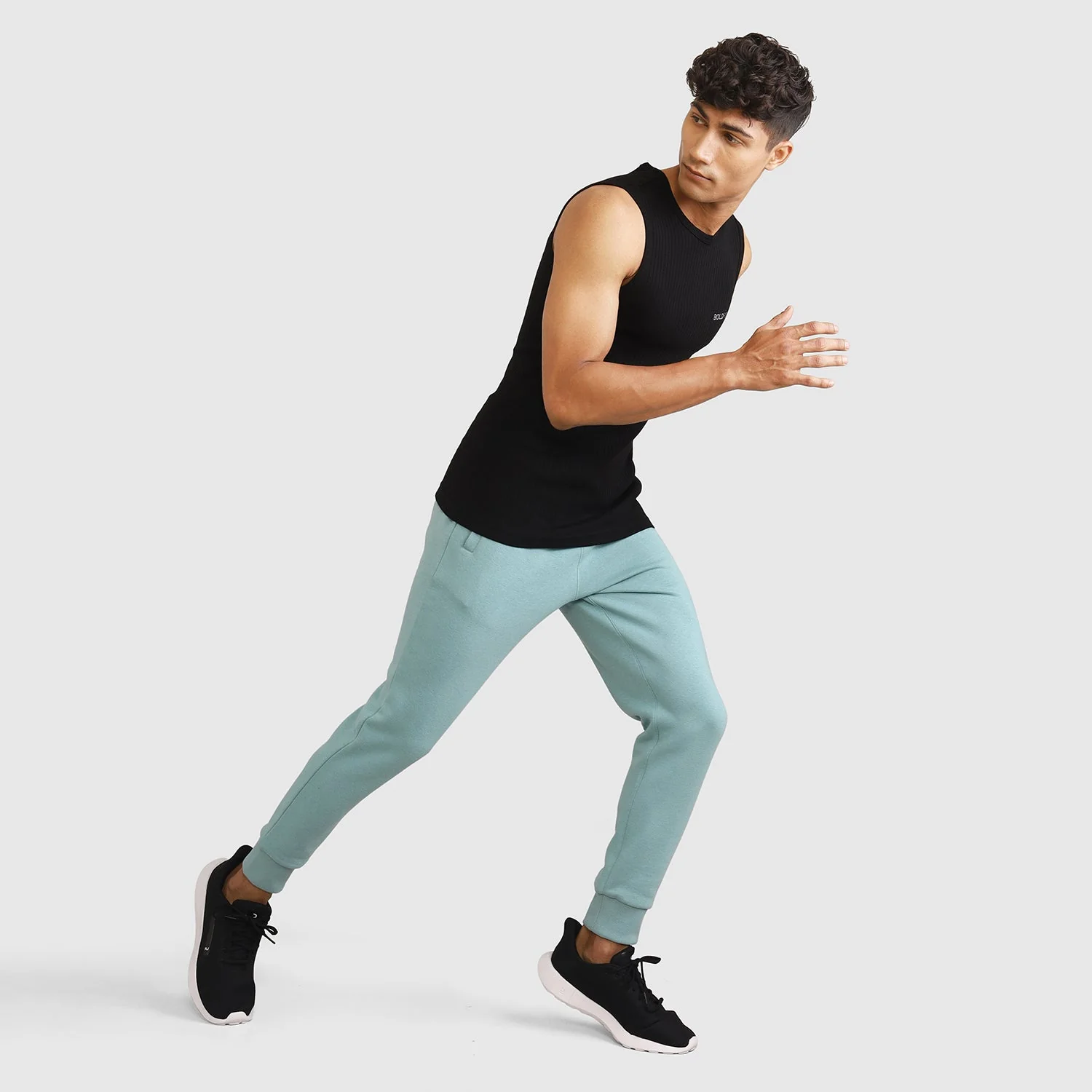 Mint blue mens Joggers - Image 7
