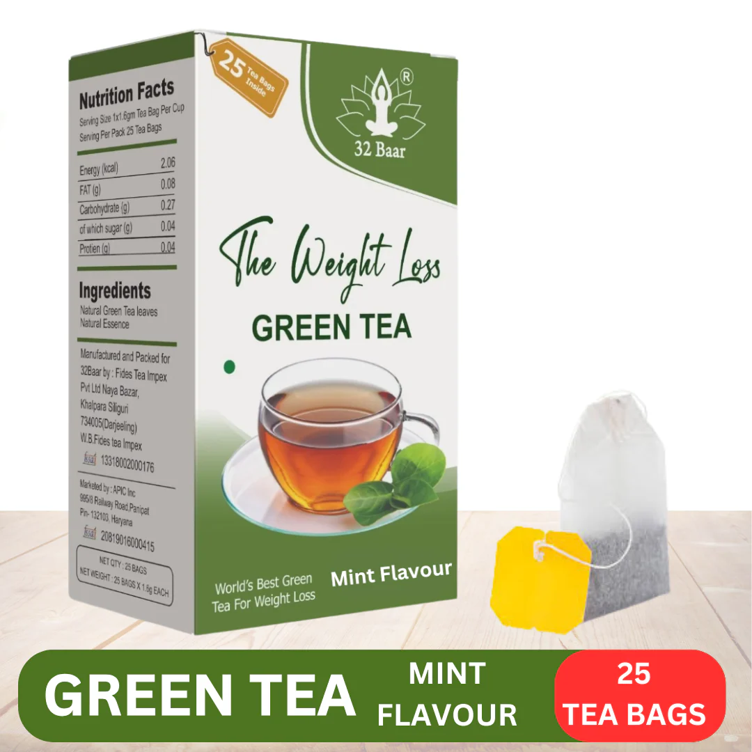 Mint Flavour Green Tea Bags (25 Bags)