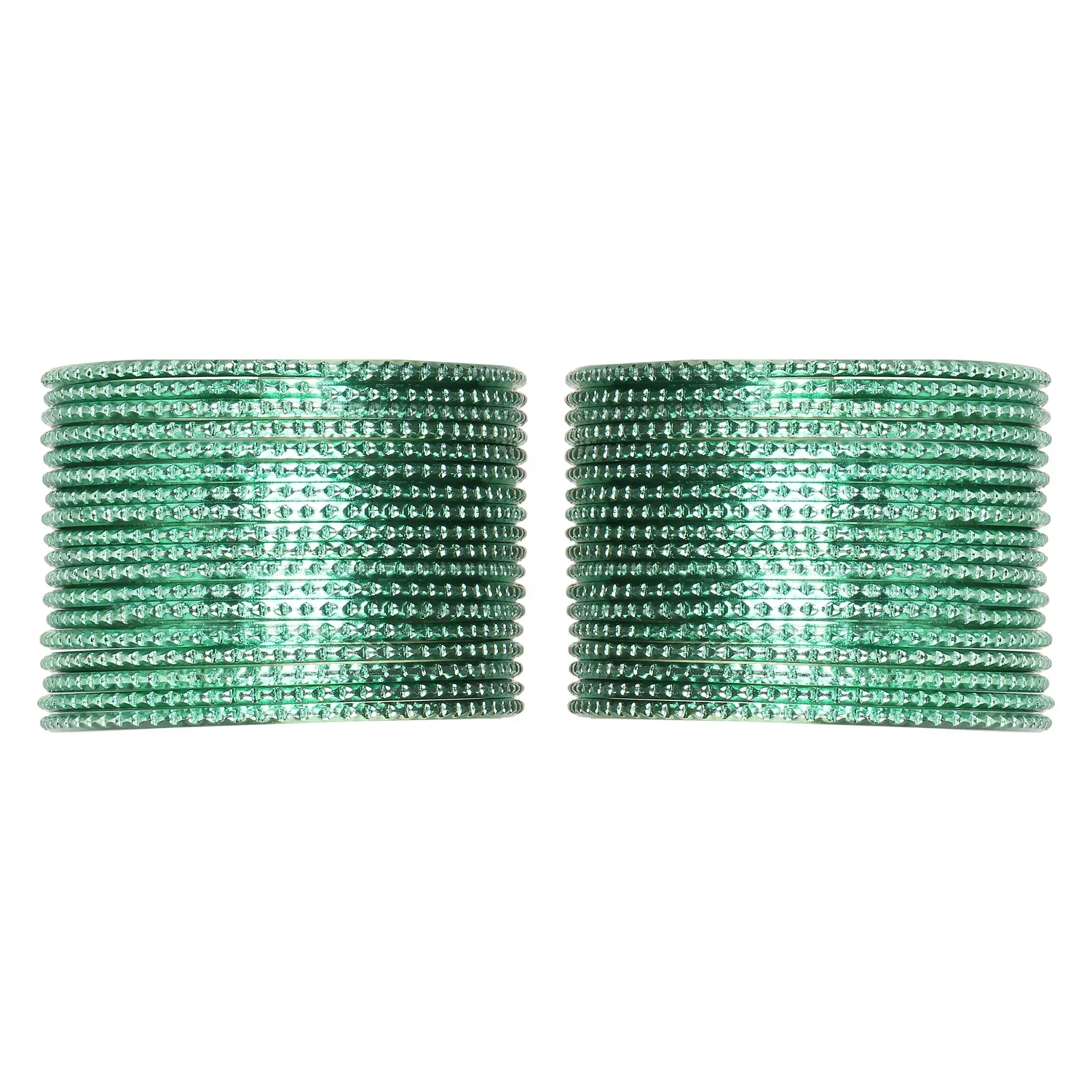 Mint Green Metal Bangles Set (36 Pcs) – Lightweight & Festive - Image 3