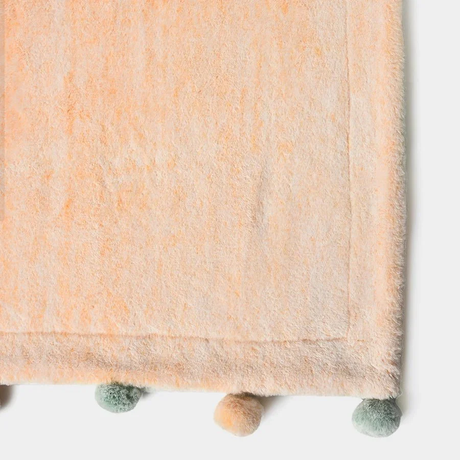 Misty Blonde Peach & Green Reversible Winter Blanket For Newborn Baby - Image 6