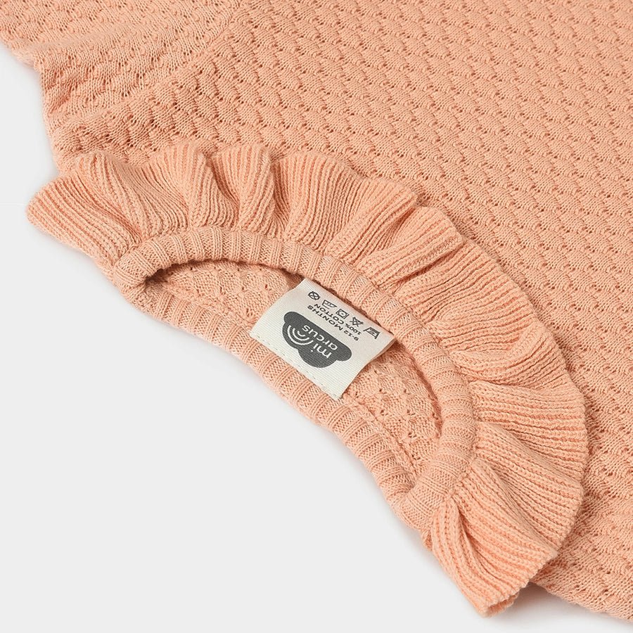 Misty Coral Knitted Baby Girl Jumper Clothes Set - Image 7