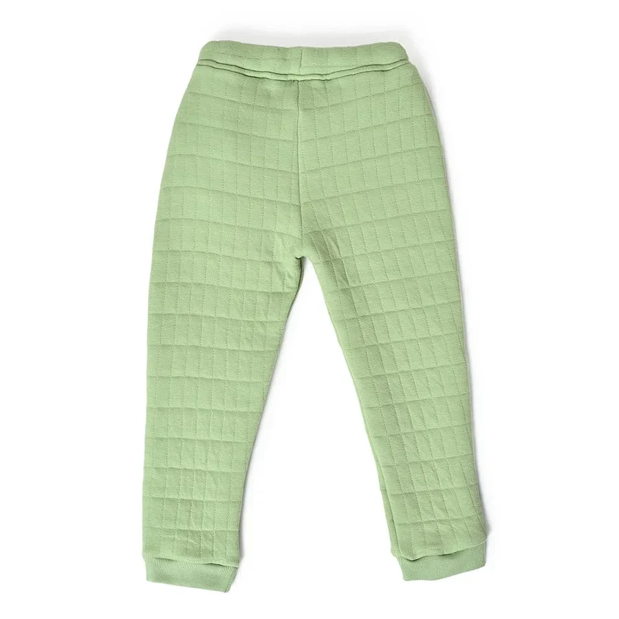 Misty Corgi Quilted Green Baby Girl Sweatshirt & Pajama Set - Image 10