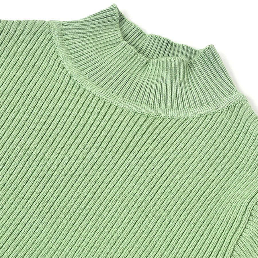 Misty Knitted Girls Kids Thermal Green Top With Turtle Neck - Image 6