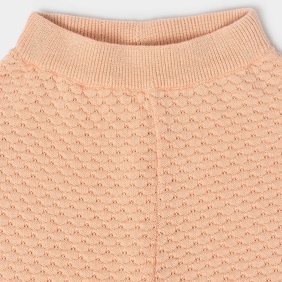 Misty Knitted Peach Baby Jumper Set With Booties - Image 10