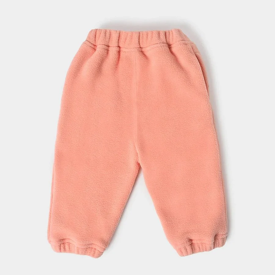 Misty Peach Knitted Baby Pajamas For Winter - Image 3