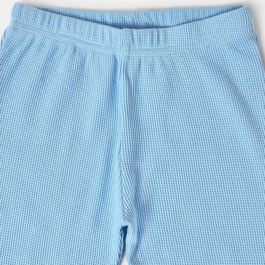 Misty Sky Blue Baby Sweatshirt With Pajama Set - Image 10