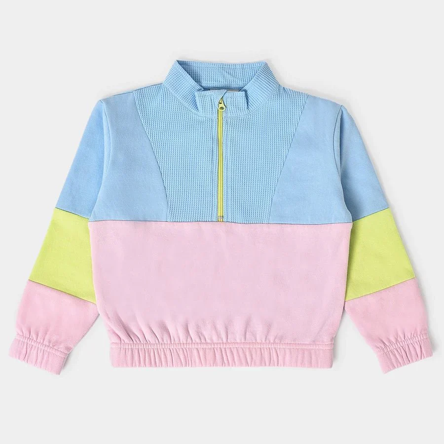 Misty Sky Blue Baby Sweatshirt With Pajama Set - Image 2