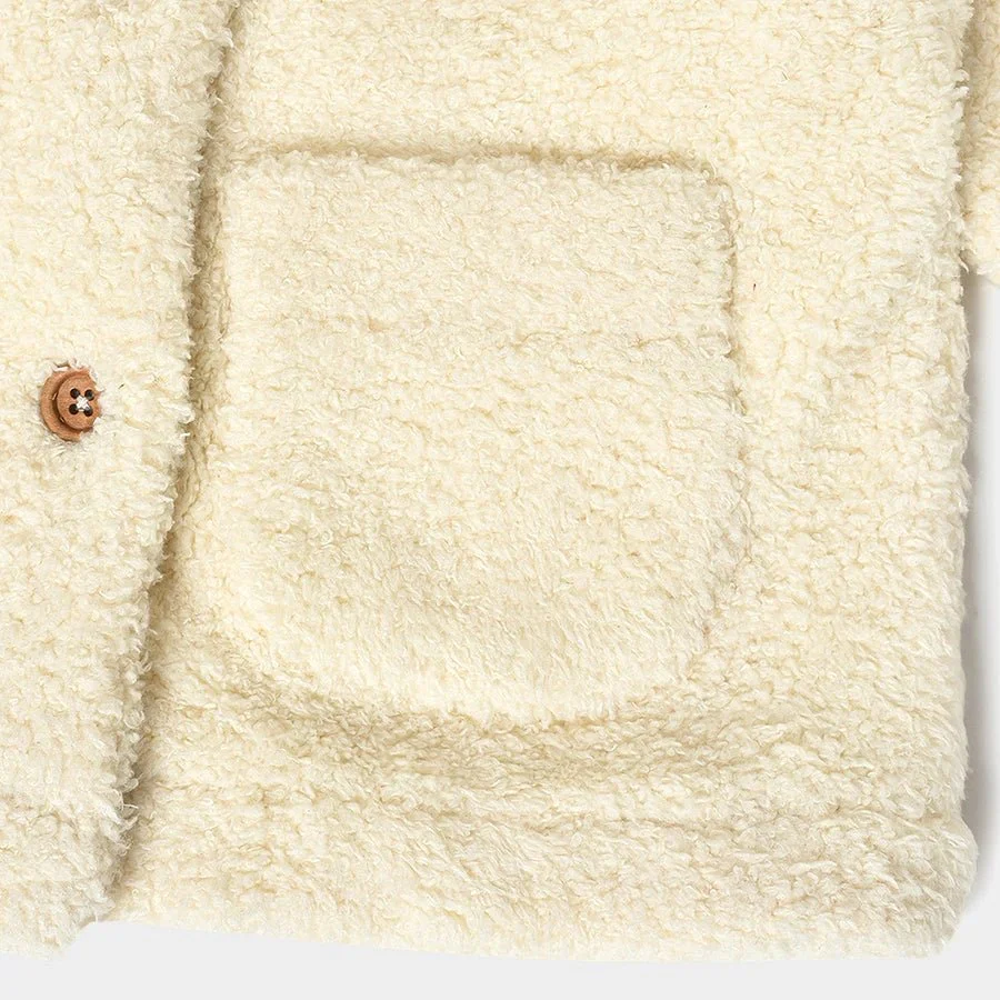 Misty Solid Cream Winter Baby Jacket For Winter - Image 7