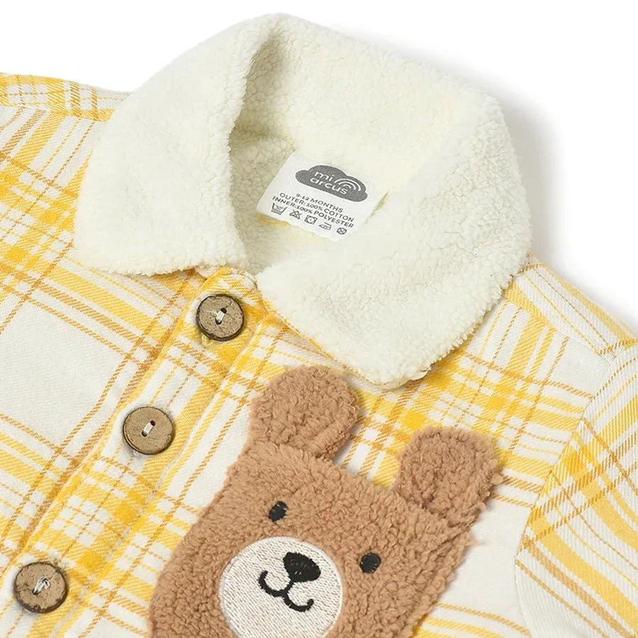 Misty Yellow Check Shirt For Baby Boys - Image 4