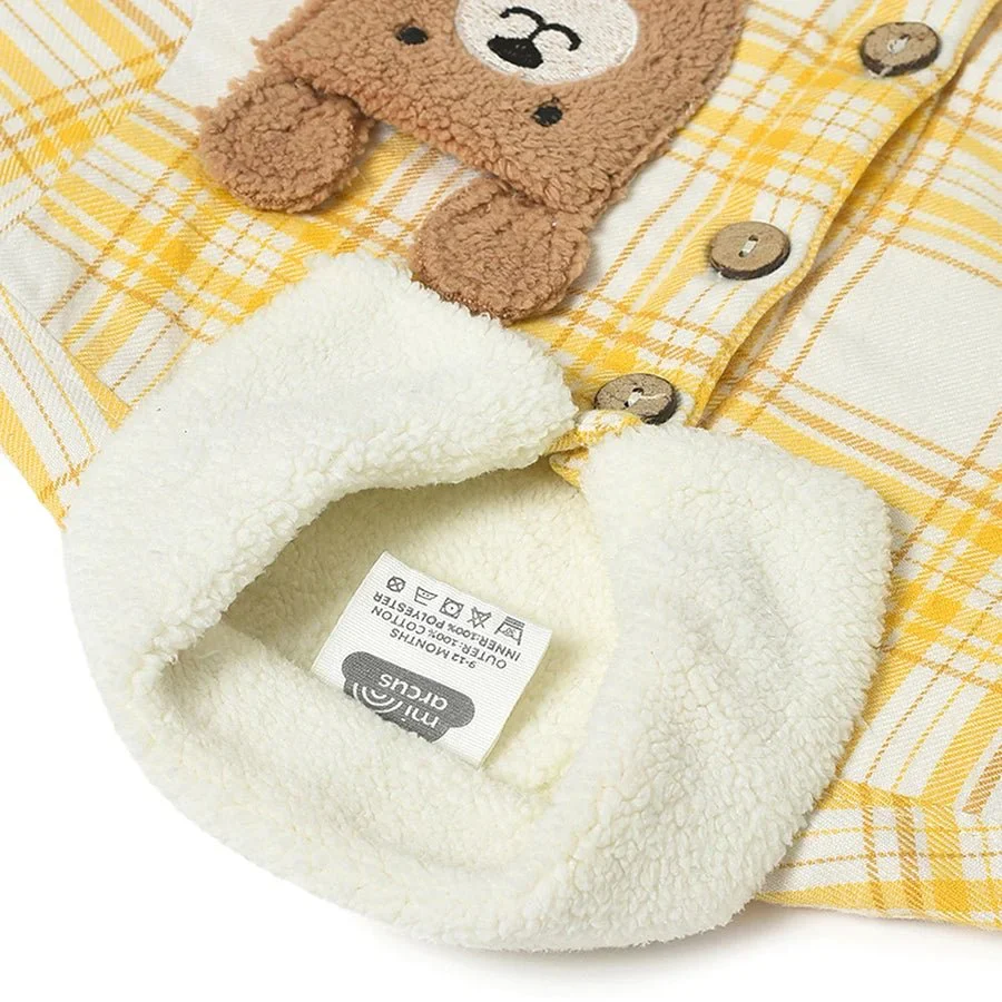 Misty Yellow Check Shirt For Baby Boys - Image 7