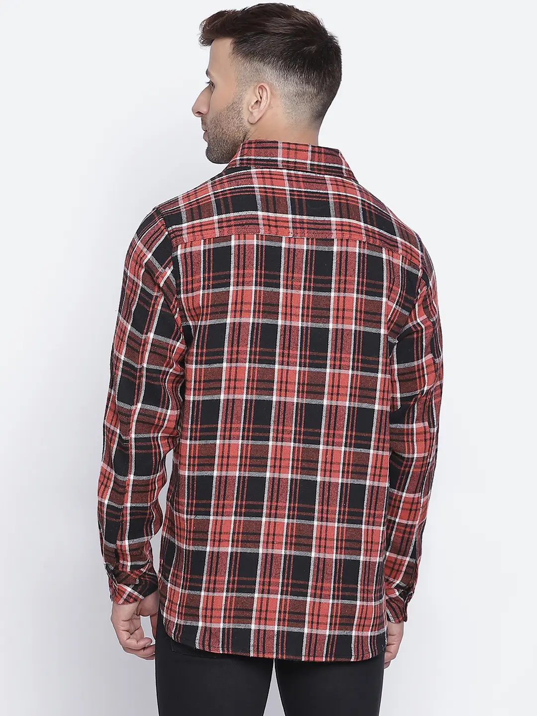 Mix Of Colors Brush Check Men Shirt - Image 6