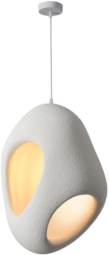 Modern Egg-Shaped Pendant Light in High-Density Polystyrene – Artistic White Hanging Ceiling Lamp for Living Room, Dining, Café & Bedroom Decor - Image 2