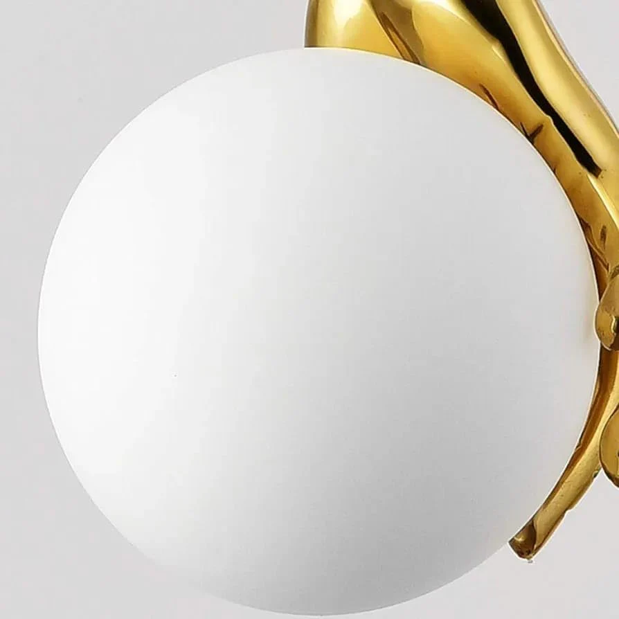 Modern Golden Hand Pendant Light – Artistic Globe Hanging Lamp for Living Room, Café, Bar & Creative Interiors - Image 2