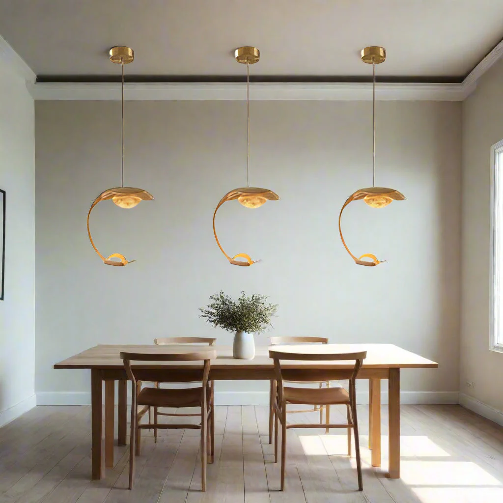Modern Led Metal Antique Gold Hanging Pendant Ceiling Light - Warm White - Image 2