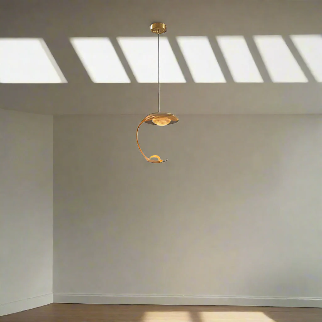 Modern Led Metal Antique Gold Hanging Pendant Ceiling Light - Warm White - Image 4