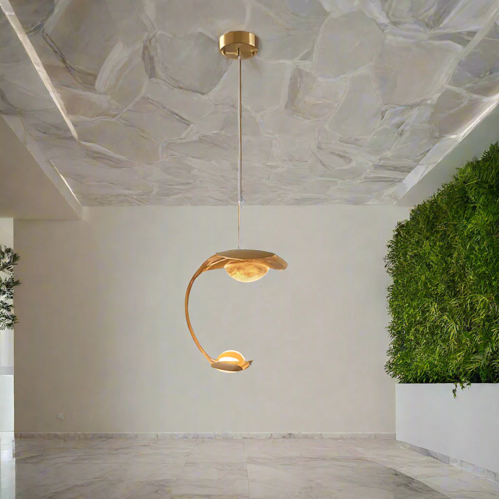 Modern Led Metal Antique Gold Hanging Pendant Ceiling Light - Warm White - Image 6