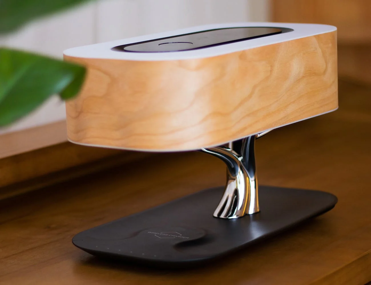 Modern LED Table Lamp Dimmable Bluetooth Speaker Phone Charger Wireless Desk Lamp - Image 3