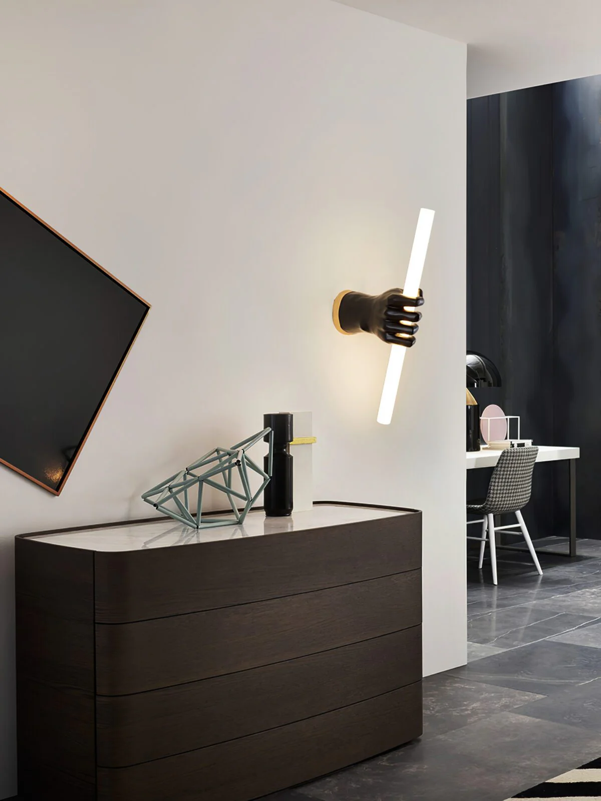 Modern Wall Light with Hand-Holding Tube Design – Creative LED Wall Lamp for Living Room - Image 6