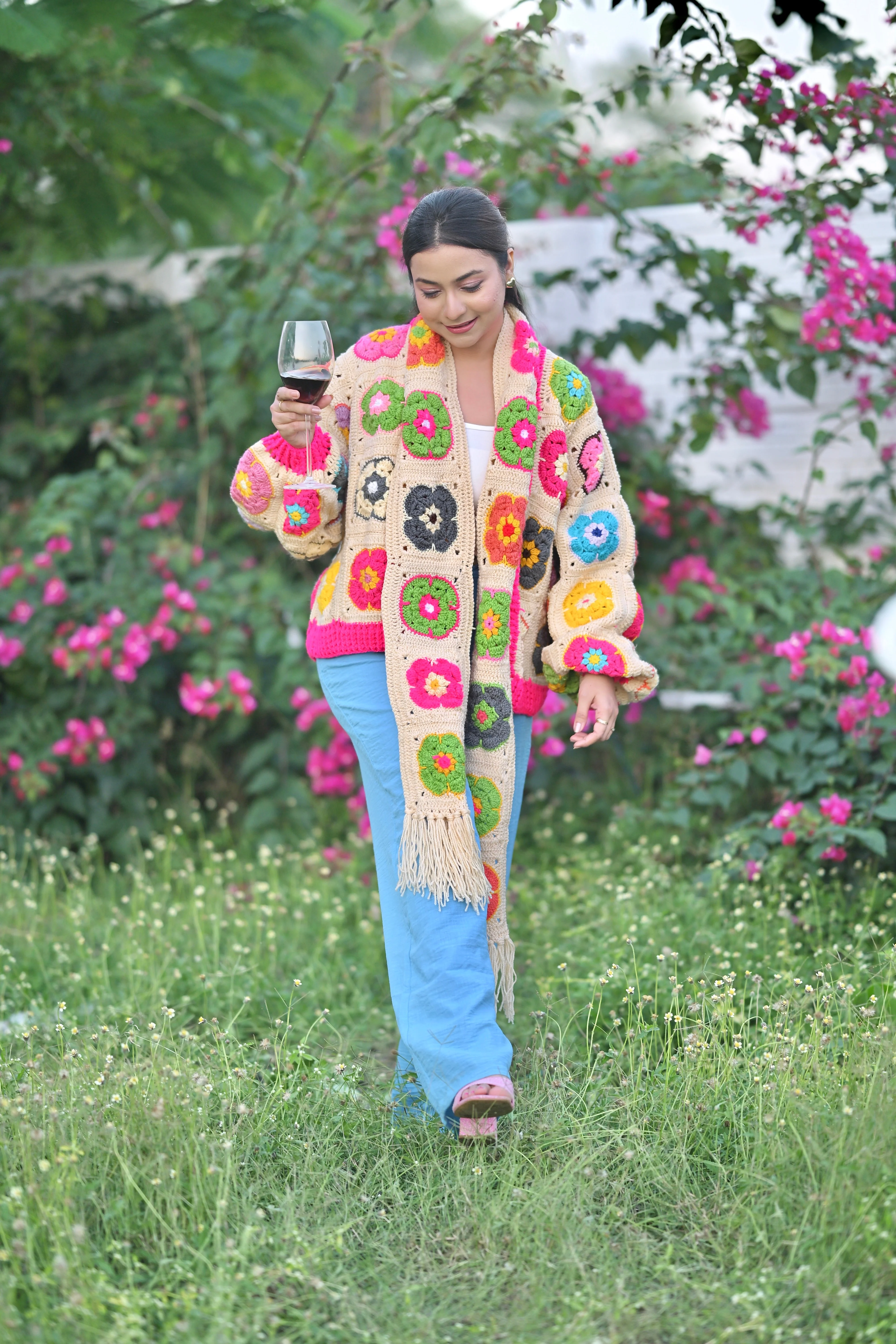 Mohair Cardigan With scarf - Image 3