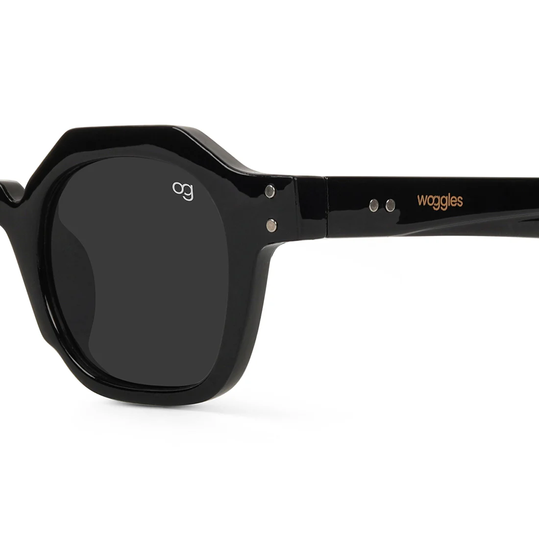 Monkshood black Hexagonal Sunglasses - Image 2