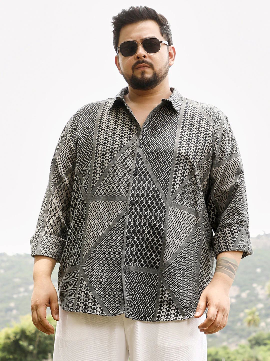 Mono-Kaleidoscopic Jacquard Shirt - Image 39