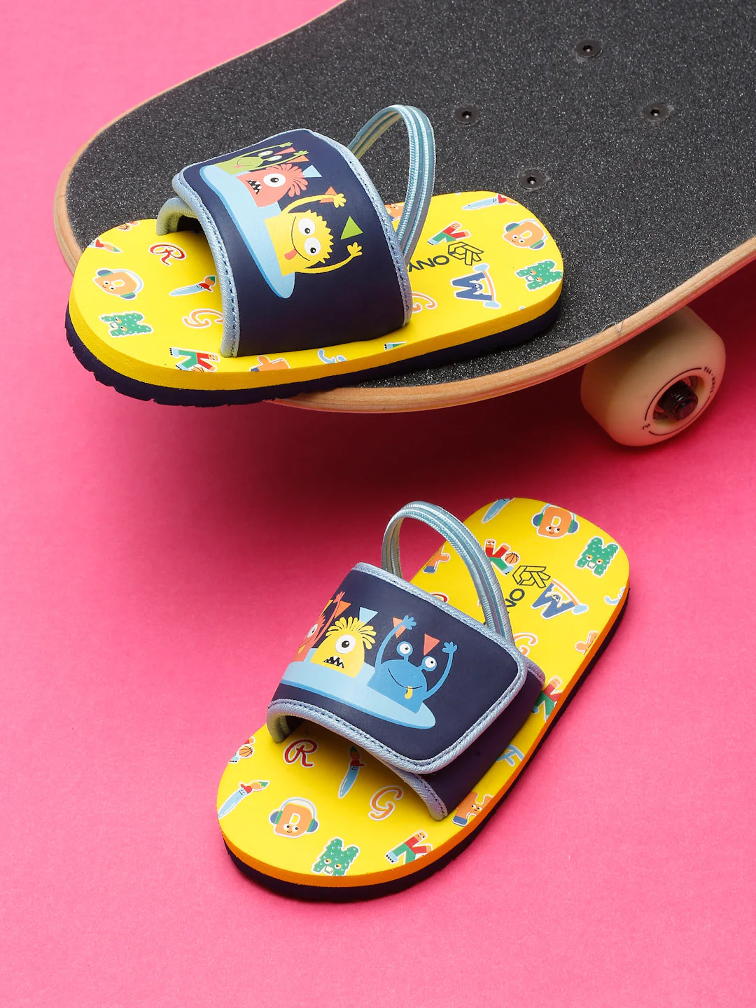 Monster Yellow Sliders - With Adjustable Strap & Back Support (Unisex) - Image 92