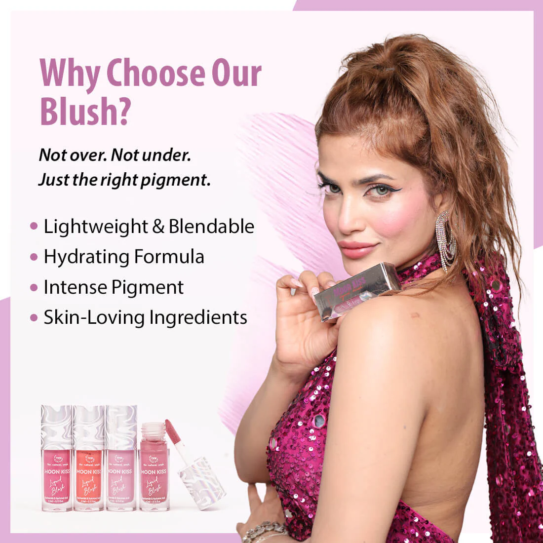 Moon Kiss Liquid Blush Pataka(02) | Dewy & Long-Lasting Cheek Tint B3P1 - Image 4