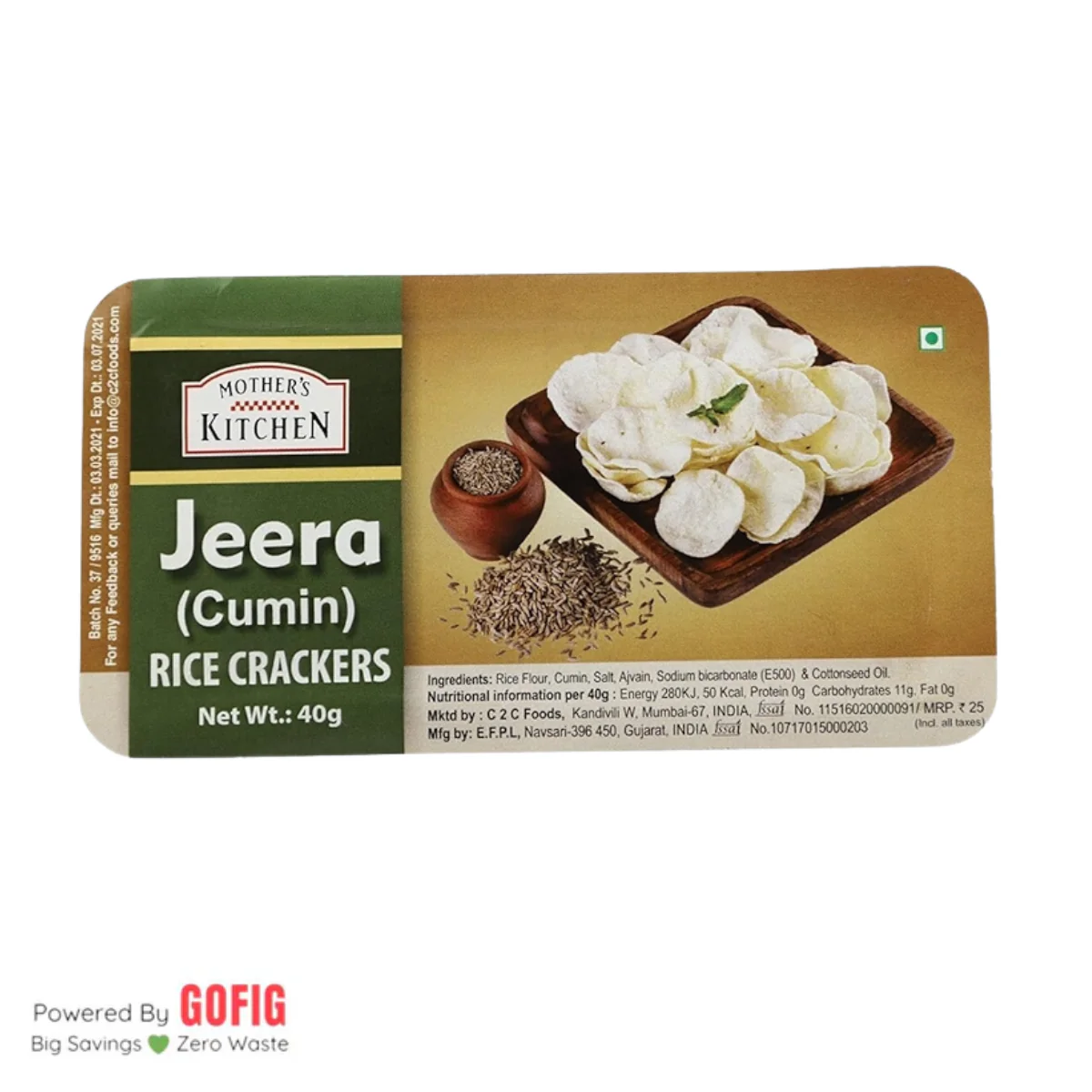 Mother's Kitchen Rice Crackers (35g x 22) + Pappadum (40g x 3) Assorted Pack - Image 31
