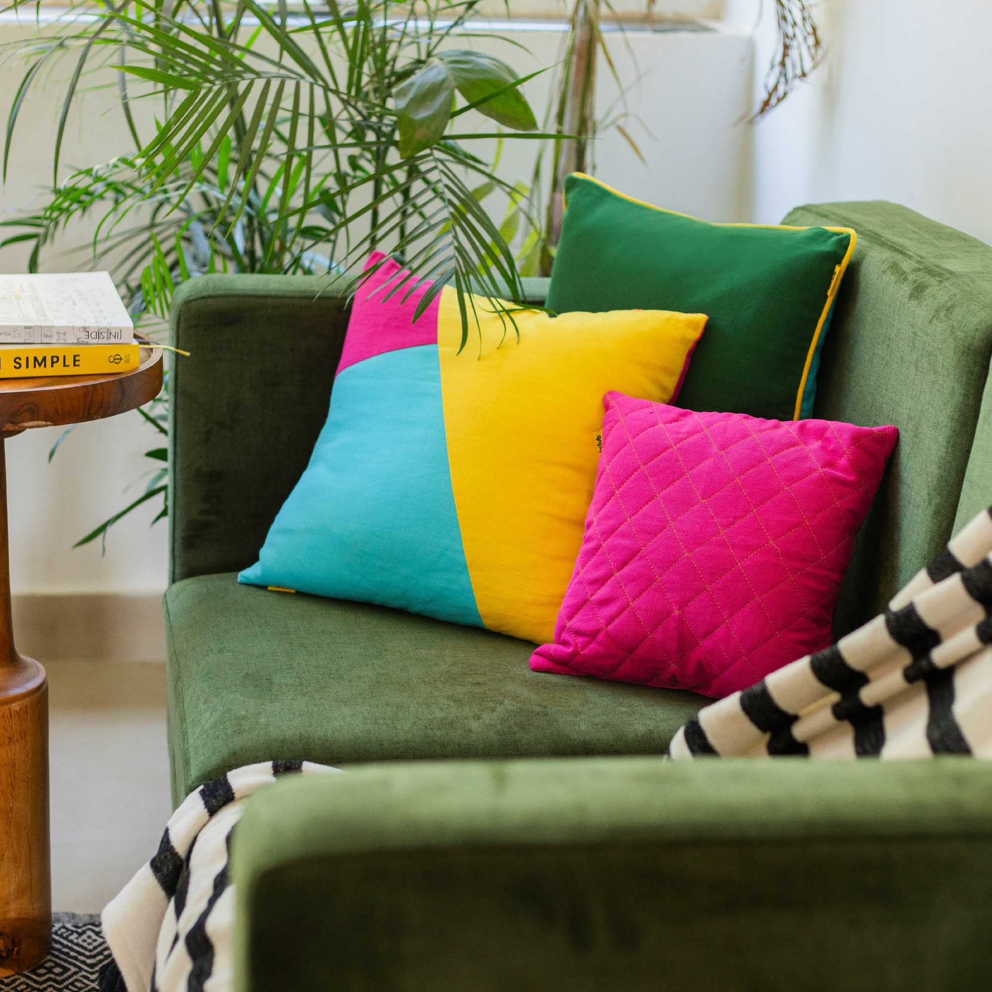 Multi Colour Geometric Cushion Cover | Set Of 2 - Image 25