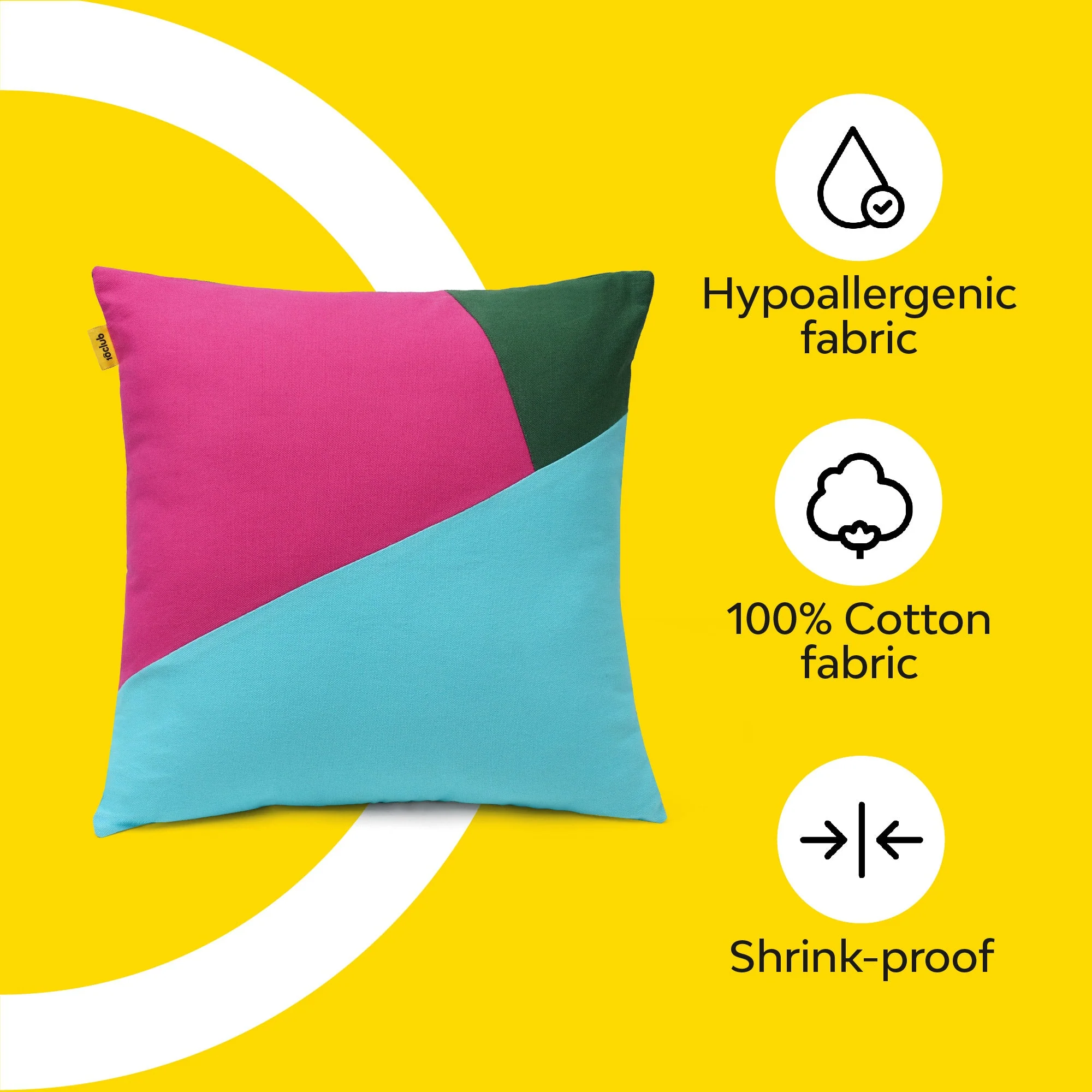 Multi Colour Geometric Cushion Cover | Set Of 2 - Image 4