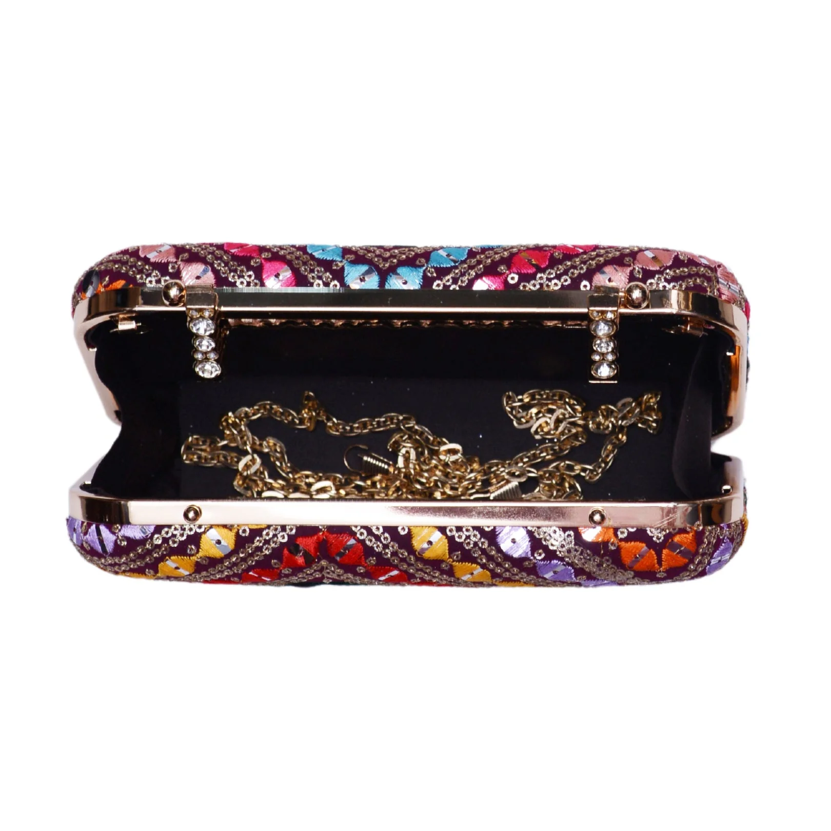 Multicolor Embroidered Festive Clutch - Image 3