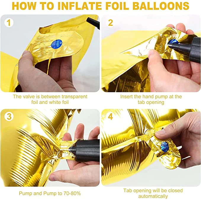 Multicolor Funky Golden Mic Shape Jumbo 30 Inch Foil Balloons (Pack of 5) - Image 6